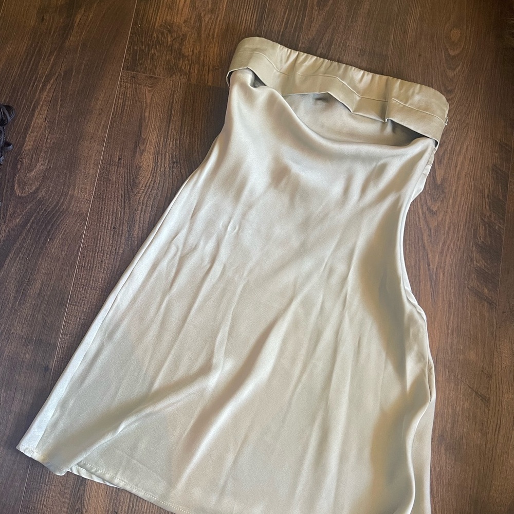 Princess Polly Strapless Sage Green Dress